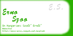 erno szoo business card